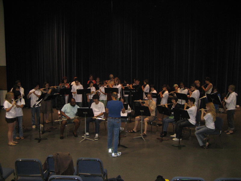 Camp Flute Choir Rehearsal
